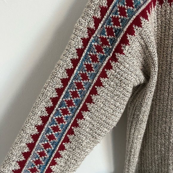 Lucky Brand Red & Blue Southwestern Open Front Cardigan - Picture 3 of 5